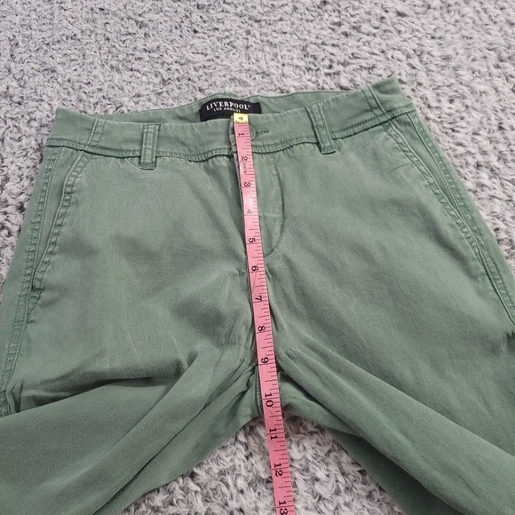 Liverpool Pants Womens 2 Green Stretch Modern Skinny Ankle Preppy Classiccore - Picture 8 of 11